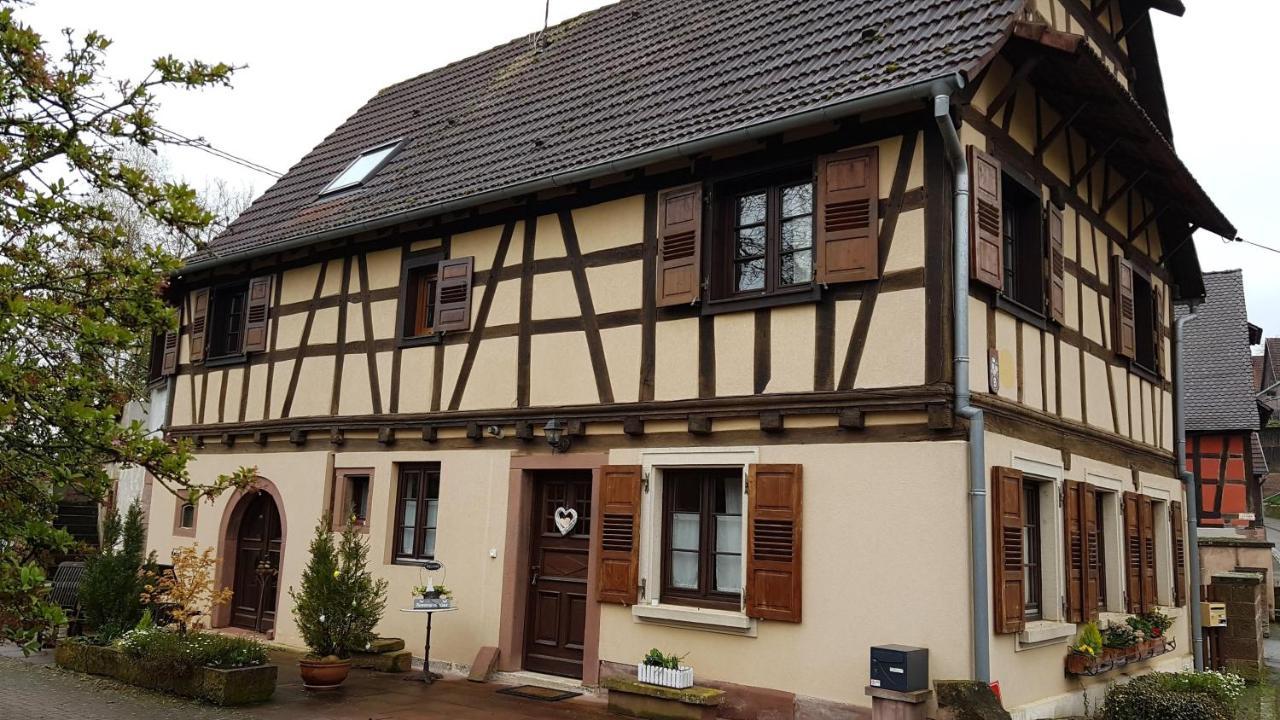 GITE AU PETIT RUISSEAU-Etage et combles-maison alsacienne 4 personnes 3 nuitées minimum Langensoultzbach Exterior foto