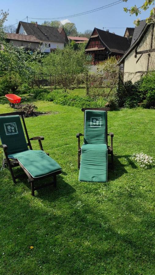 GITE AU PETIT RUISSEAU-Etage et combles-maison alsacienne 4 personnes 3 nuitées minimum Langensoultzbach Exterior foto