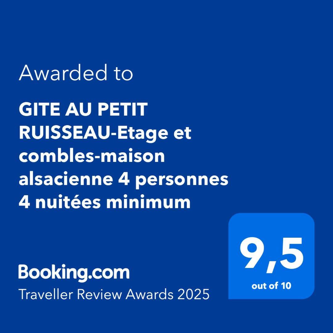 GITE AU PETIT RUISSEAU-Etage et combles-maison alsacienne 4 personnes 3 nuitées minimum Langensoultzbach Exterior foto